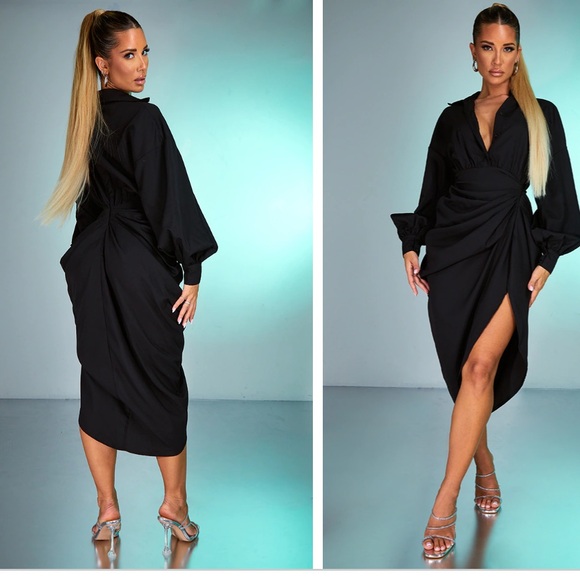 Black Shirt Dress from Pretty Little Thing - Picture 1 of 2